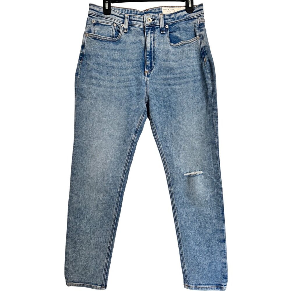 Rag Bone Nina High Rise Ankle Crop Size 30 Jeans Ankle Skinny NWT Wells Holes $2